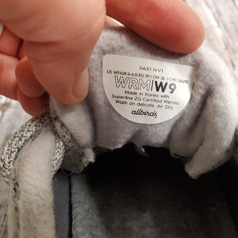 Allbirds Womens Wool Runner Mizzle Light Gray White Size 9 - Picture 14 of 15
